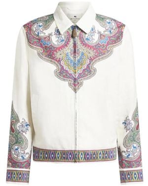 Etro Paisley-Print Jacket - White