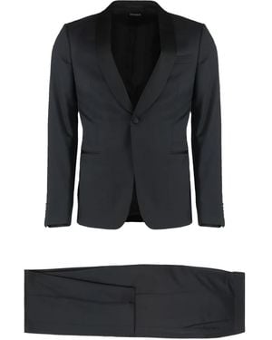 ZEGNA Costume À Simple Boutonnage - Noir