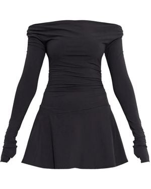 Bondeye Nixi Long-Sleeve Ruched Beachwear - Black