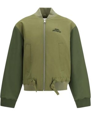 Axel Arigato Archer Ribbed Logo Bomber Jacket - Green