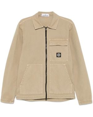 Stone Island ロゴパッチ シャツ - ナチュラル