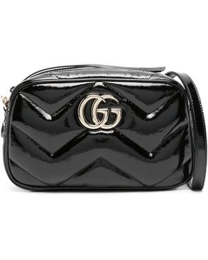 Gucci GGマーモント ショルダーバッグ S - ブラック