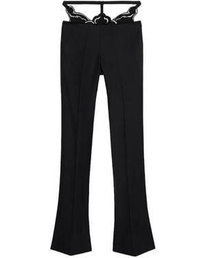 Blumarine Broek Met Kant - Zwart