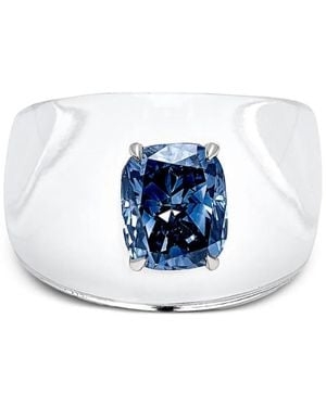SOLO for Diamonds Bague Sertie De Diamants Taille Coussin - Blue