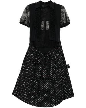 Undercover Printed Midi Dress - Black