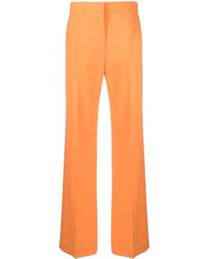 MSGM Trousers In Stretch Virgin Wool - Orange