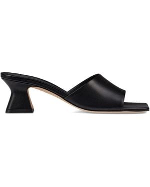 Aeyde Sandales En Cuir 45 Mm - Noir