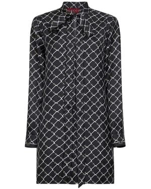 Gucci Horsebit-Pattern Mini Dress - Gray
