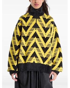 adidas Knitted Half-Zip Sweater - Yellow