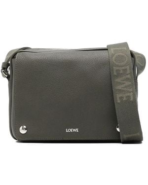 Loewe Logo-Detail Messenger Bag - Grey