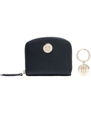 Tommy Hilfiger Charm-Detail Zip-Up Wallet - Blue