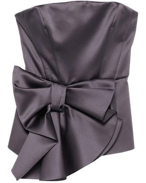 Viktor & Rolf Bow-Detail Bustier Top - Gray