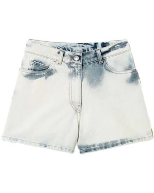 Twinset Pantalones Vaqueros Cortos Con Efecto Descolorido - Azul