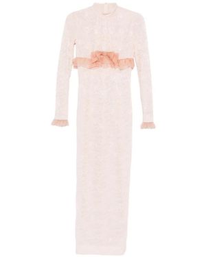 Alessandra Rich Lace Maxi Dress - Pink