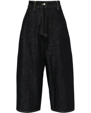 Studio Nicholson Wide-Leg Cropped Jeans - Blue