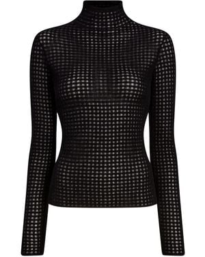 Proenza Schouler Kariertes Zella Merinooberteil - Schwarz