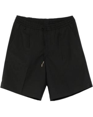 Briglia 1949 Pleated Drawstring Shorts - Black