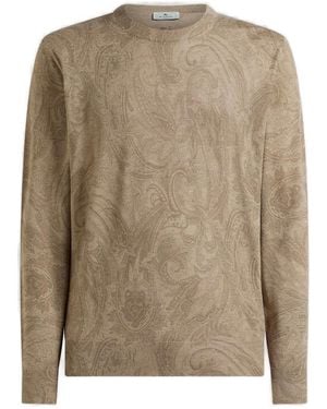 Etro Paisley-Print Sweater - Brown