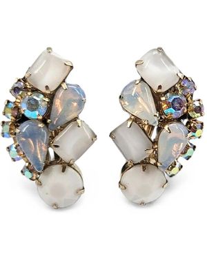 Madison Maison Aurora Borealis Rhinestone Earrings - Metallic