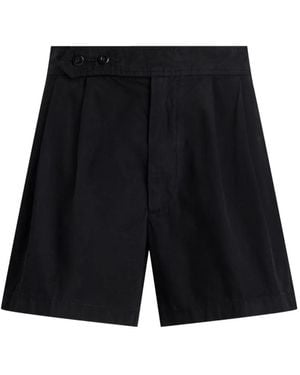 Polo Ralph Lauren Pleated Cotton Shorts - Black