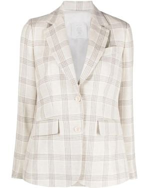 Eleventy Single Breasted Long Jacket - Natural