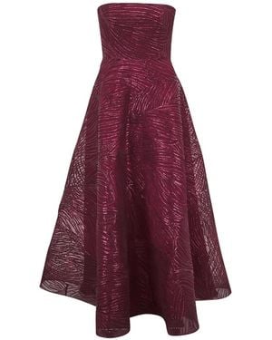 Naeem Khan Vestido Largo Palabra De Honor - Morado