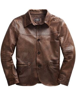 RRL Leather Jacket - Brown