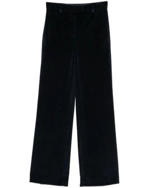 Circolo 1901 Velvet Wide-Leg Pants - Black