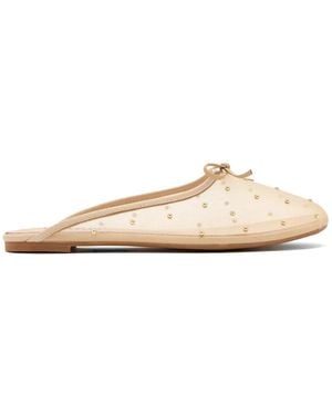 Senso Connor Studded Bow Mules - White