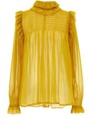 Saint Laurent Silk Blouse - Yellow