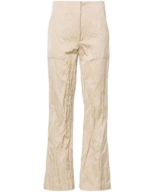 Gauchère Creased Tapered Pants - Natural