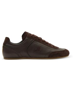 Burberry Leather Knight Runner Sneakers​ - Brown