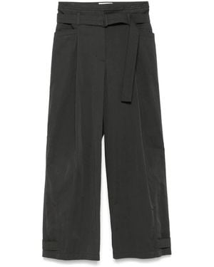 Low Classic Double-Belted Pants - Gray