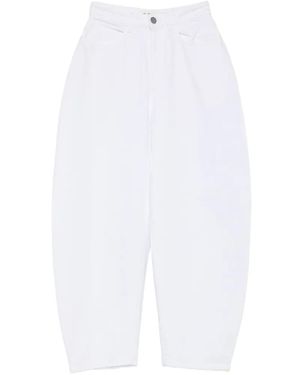 Rohe Vaqueros Anchos Con Diseño Curvo - Blanco