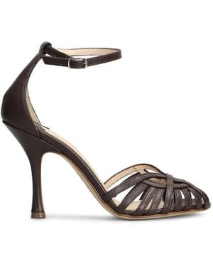 Anna F. Caged Buckle-Fastening Sandals - White