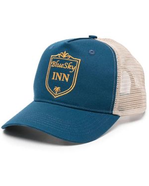 BLUE SKY INN Shield-Embroidered Trucker Cap - Blue