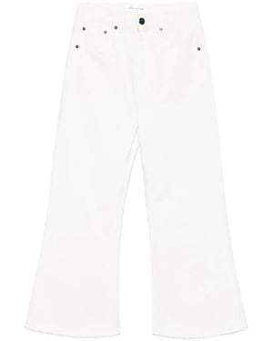 Victoria Beckham Vaqueros Con Parche Del Logo - Blanco