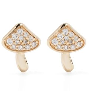 Sydney Evan 14Kt Mushroom Diamond Stud Earring - Metallic