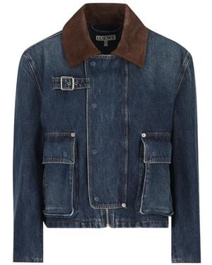 Loewe Short Parka - Blue