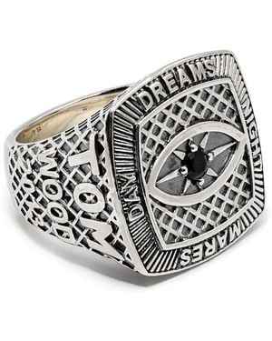 Tom Wood Anello Championship Eye Signet - Bianco