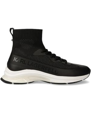 KARL LAGERFELD Leather Trainers - Black