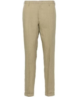 Paul Smith Linen Tapered Trousers - Natural