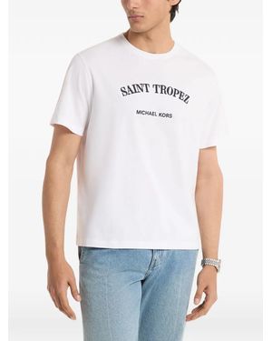 Michael Kors Saint Tropez Embroidered T-Shirt - White