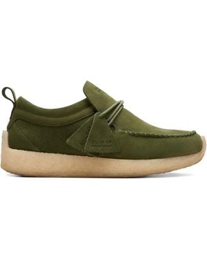 Clarks Maycliffe "Khaki" Loafers - Green