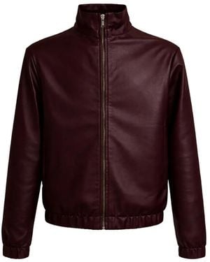 Franzese Collection Veste En Cuir À Design Réversible - Rouge