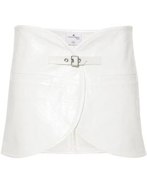 Courreges Ellipse Vinyl Mini Skirt - White