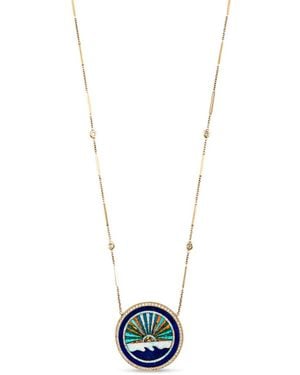 Jacquie Aiche Collana Sunshine Con Diamanti E Opale - Bianco