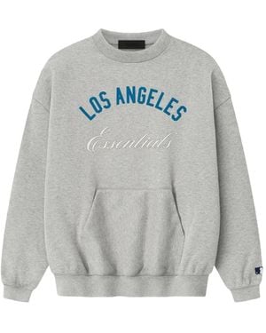 Fear Of God Logo-Print Essentials Sweater - Gray