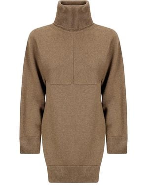 Stefano Mortari Turtleneck Mini Dress - Natural