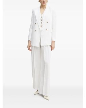ERMANNO FIRENZE Button-Fastening Sleeveless Top - White